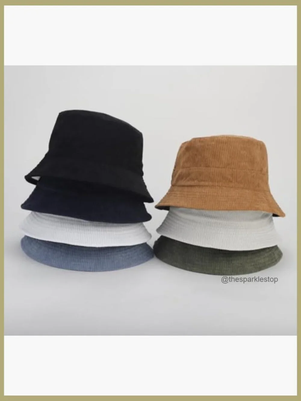Corduroy Bucket Hat Reversible Unisex Travel Daily Cap